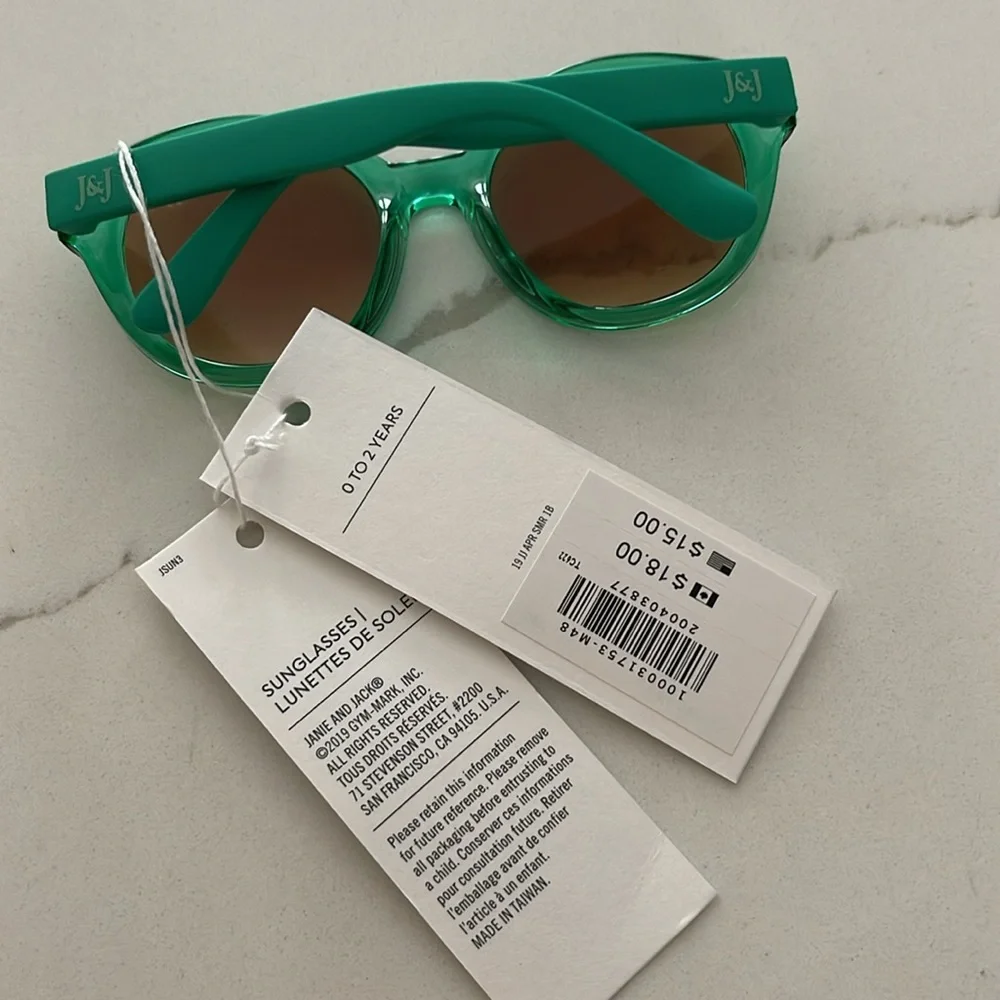Janie and jack green sunglasses 0-2 years